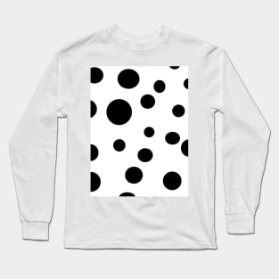 Simple fashionable design with Dalmation spots on white texture Long Sleeve T-Shirt